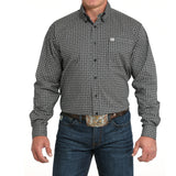 Cinch Mens Black & Grey Print Long Sleeve 