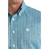 Cinch Men's Blue Long Sleeve Button Down Shirt logo view