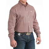Cinch Men's Pink Long Sleeve Button Shirt right side view