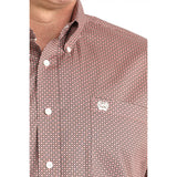 Cinch Men's Pink Long Sleeve Button Shirt logo view