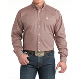 Cinch Men's Pink Long Sleeve Button Shirt