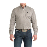 Cinch Men's Striped Button Down Shirt close up view