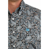 Close Up of Cinch Men's Multi Paisley Long Sleeve Shirt