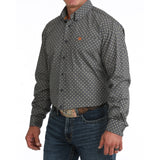 Cinch Men's Long Sleeve Classic Western Button-down Shirt - Navy Side View