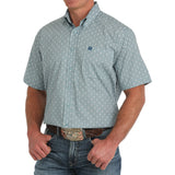 Cinch Men's Green Geo Print Shirt