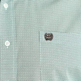 Men's Classic Fit Button-Down Western Shirt-Logo Detail