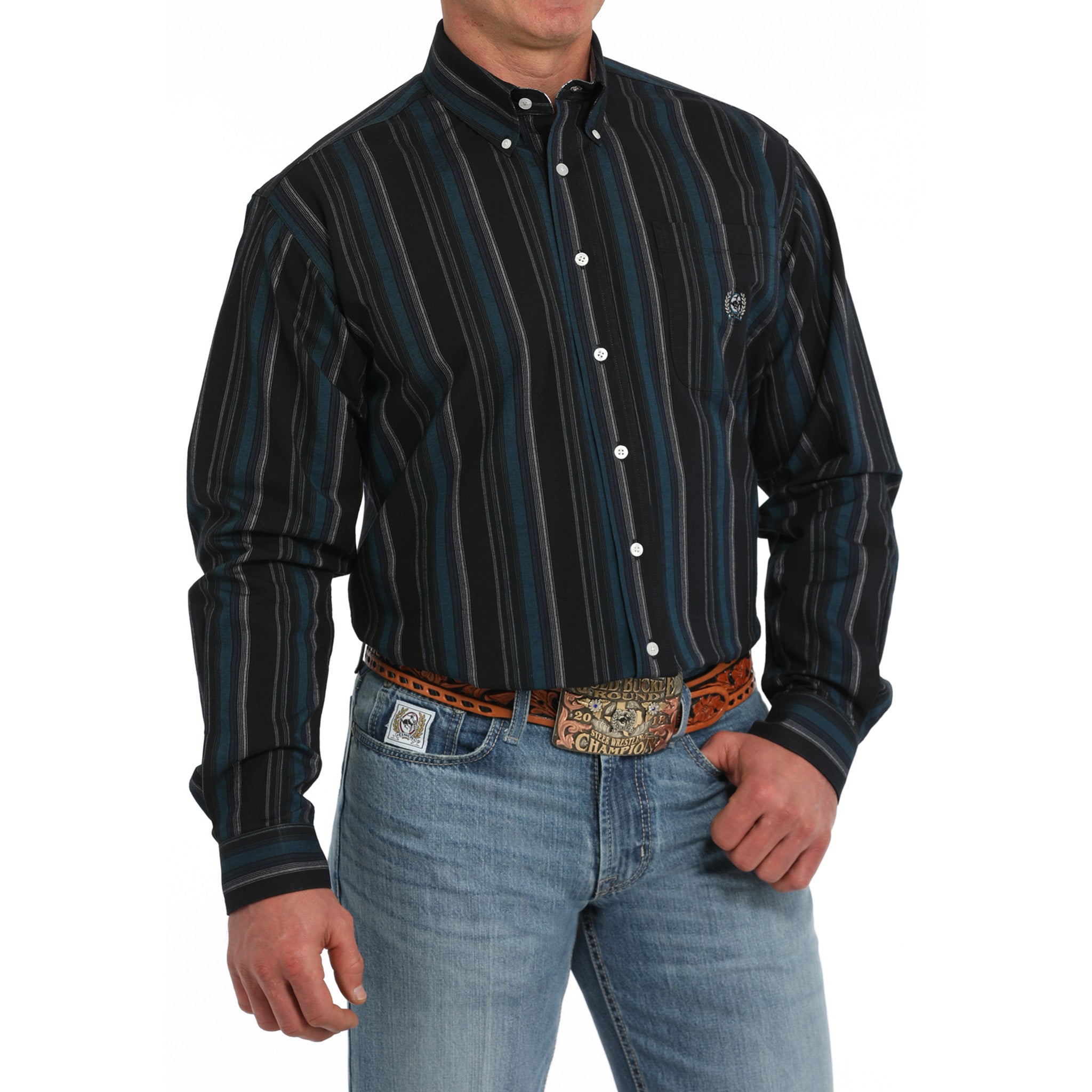 ノクチャ button down mannish stripe shirt AUTHENTIC series - button down mannish stripe