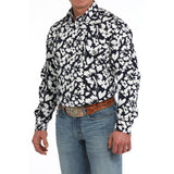 Cinch Men's Navy Floral Shirt