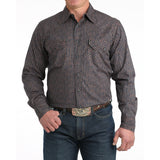 Cinch Men's Modern Fit Navy Paisley Snap Western Shirt