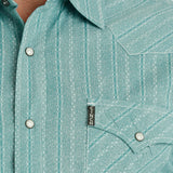 Cinch Men's Turquoise Print Snap Front Shirt