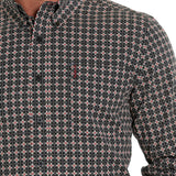 Cinch Men's Black & Red Print Shirt