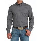 Cinch Men's Grey Geometric Print Button-Down Western Shirt