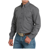 Cinch Men's Grey Geometric Print Button-Down Western Shirt