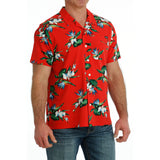 Cinch Men's Camp Red Hawaiian Shirt
