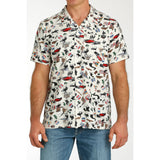 Cinch Men's Short Sleeve Rodeo Camp Shirt