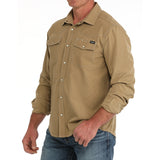 Cinch Men's Brown Arenaflex Camp Shirt