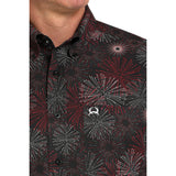 Cinch Men's Short Sleeve Black Firework Shirt