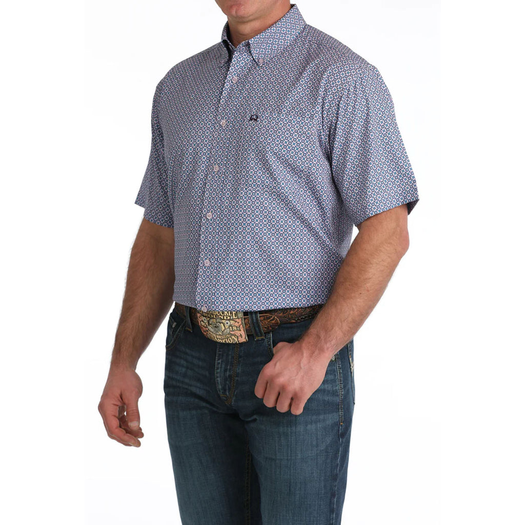 Cinch Men's Short Sleeve Lilac Arena Flex