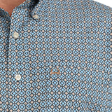 Cinch Men's Blue Print ArenaFlex Short Sleeve Shirt Logo View
