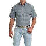 Cinch Men's Blue Print ArenaFlex Short Sleeve Shirt