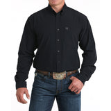 Cinch Men's Solid Black Arena Flex Long Sleeve Shirt