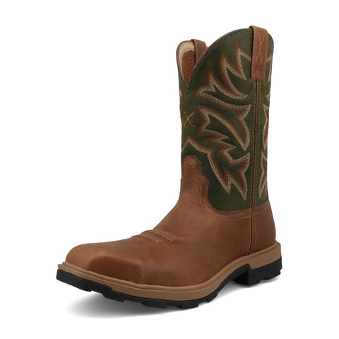 Twisted X Men's Ultra Lite Ginger/Olive Work Boot