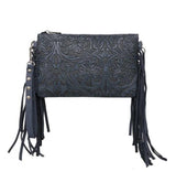 Montana West Tooled Fringe Clutch Purse