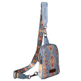 Blue Yellow Aztec Sling bag