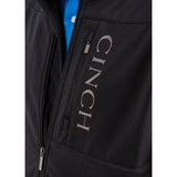Cinch Men's Bonded Concealed Carry Solid Zip Logo Jacket - Black Zipper View