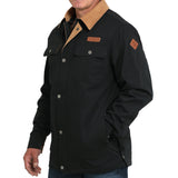 Cinch Men's Black Western Barn Jacket Canvas 3/4 Length -side pocket view