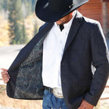 Men’s Sport Coat – Charcoal-inside view