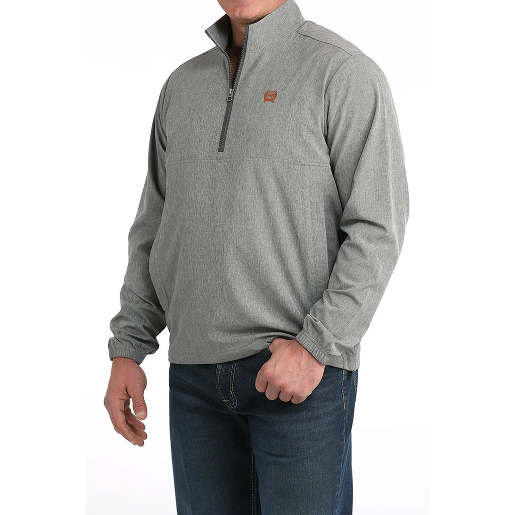 Cinch Men's Grey 1/2 Zip Windbreaker