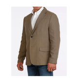 Men’s Tweed Sports Coat – Brown Front Closed Angle Vow
