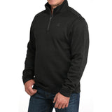 Cinch Men's Black 1/4 Zip Sweater Knit Pullover