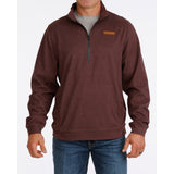Front View of Cinch Men's 1/2 Zip Purple Pullover