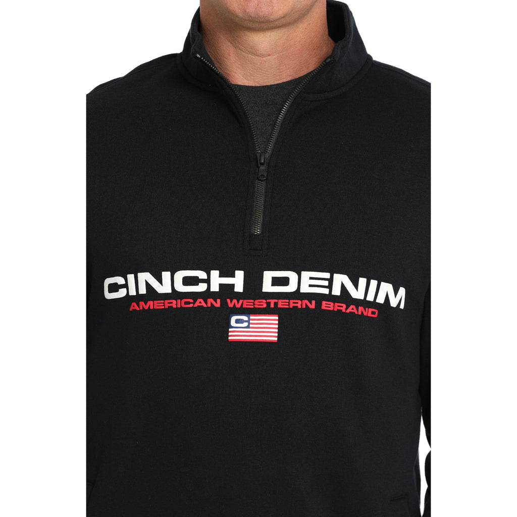 Cinch Men s Quarter Zip Flag Pullover