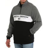 Cinch Men's Grey Denim 1/4 Zip Pullover