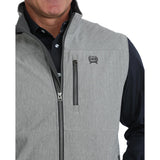 Cinch Men's Grey Water-Repellent Bonded Vest Logo View