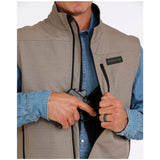 Cinch Men's Concealed Carry Bonded Vest - Khaki Carry View