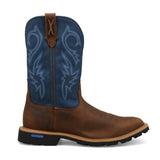 Twisted X 11" TechX Brown & Blue Square Toe - Side