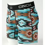 Cinch Men's Turquoise Aztec 6" Boxer Briefs