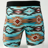 Cinch Men's Turquoise Aztec 6" Boxer Briefs