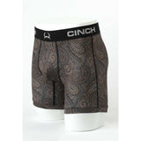 Angled View of Cinch 6" Paisley Boxer Shorts