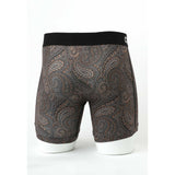 Back View of Cinch 6" Paisley Boxer Shorts