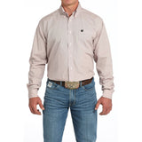 Cinch long sleeve button down, button collar, basket weave shirt 