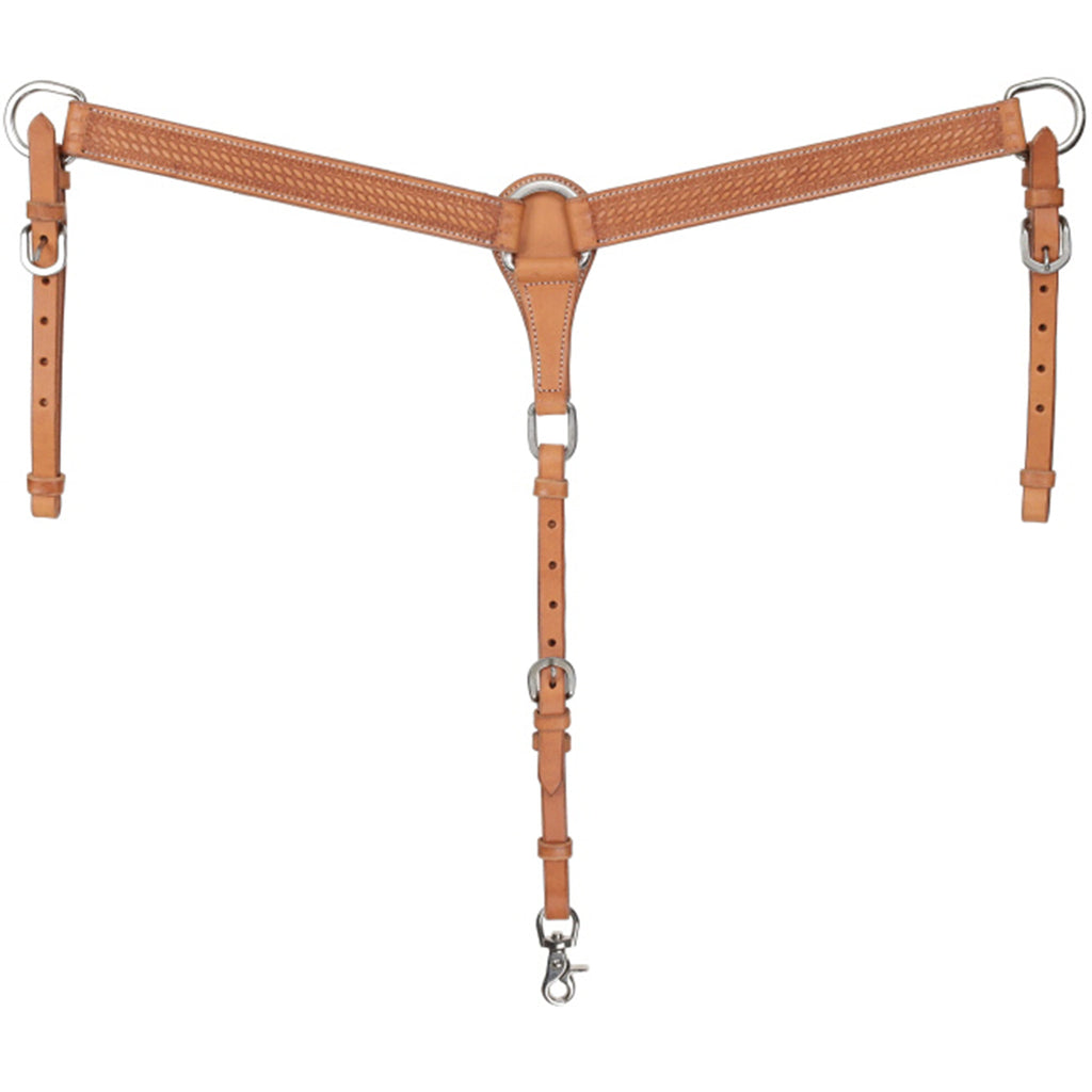 Showman Argentina Cow Leather Breastcollar- Large Pony