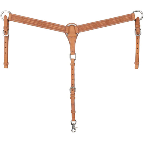 Showman Argentina Cow Leather Breastcollar- Large Pony