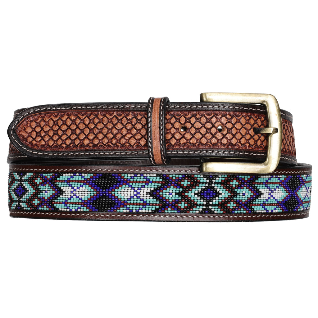 Coiled up view of the Navajo Nights beaded belt.