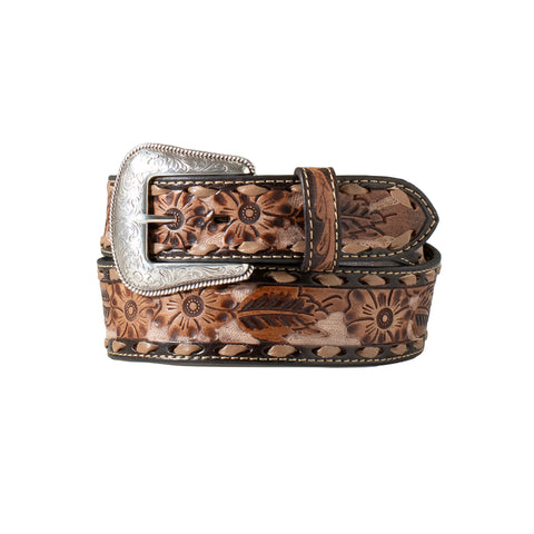 Men's Hand Tooled Floral Belt