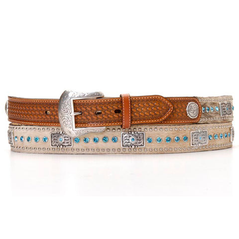 Nocona Men's Cowhide With Stones N' Bars Belt